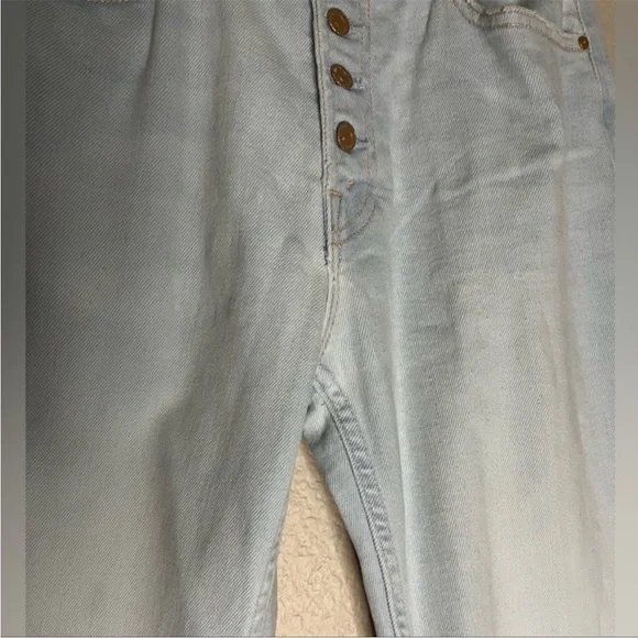 MOTHER The Pixie Tomcat Ankle Button Fly Jeans Pina Colada Paradise Size 25 - Picture 13 of 15